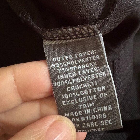 89th & Madison Black Lace Crochet Tunic Boho Bell Sleeve Blouse 2X - Picture 9 of 10